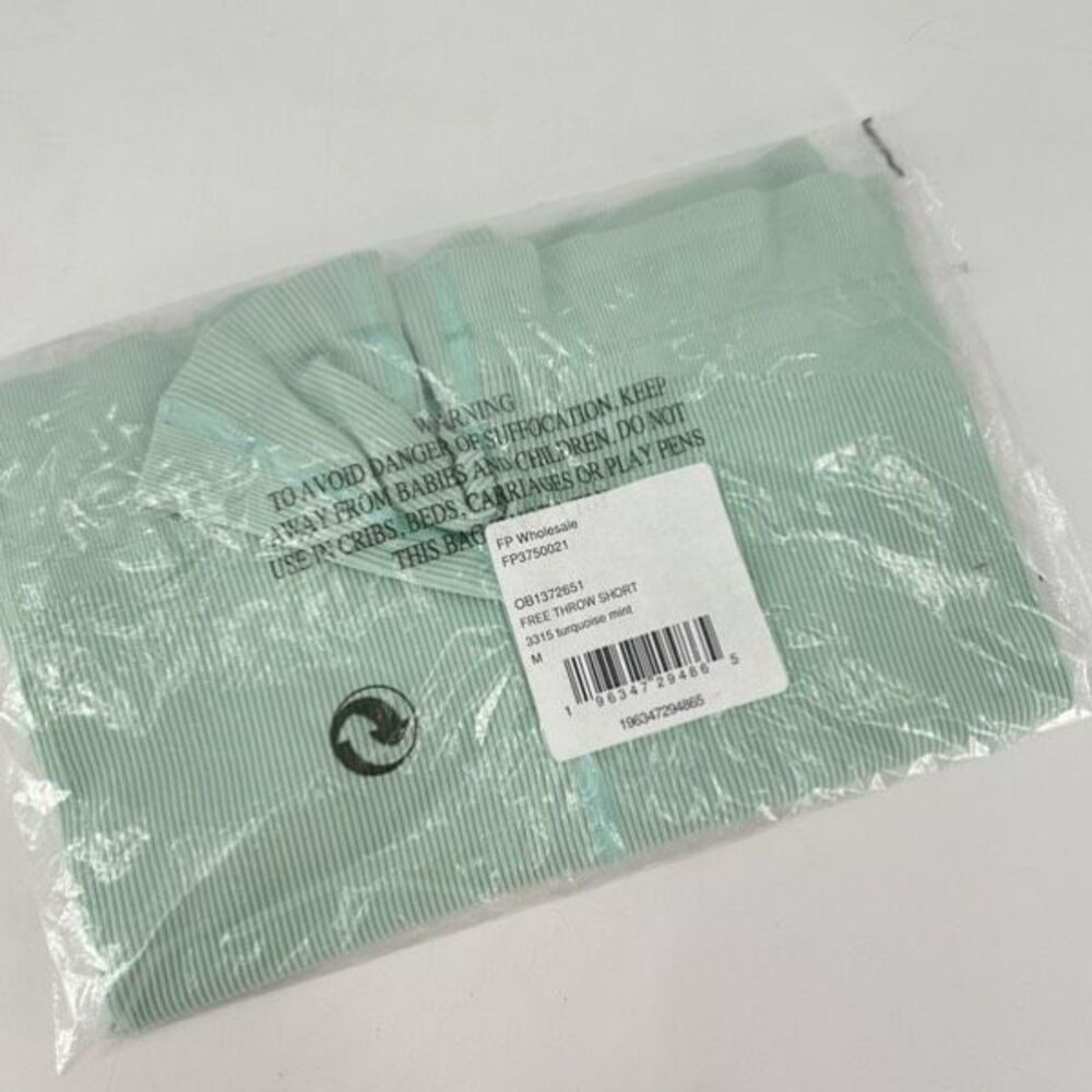 Free People Movement NWT Free Throw Shorts Mint Turquoise Medium Crossover - Picture 5 of 8